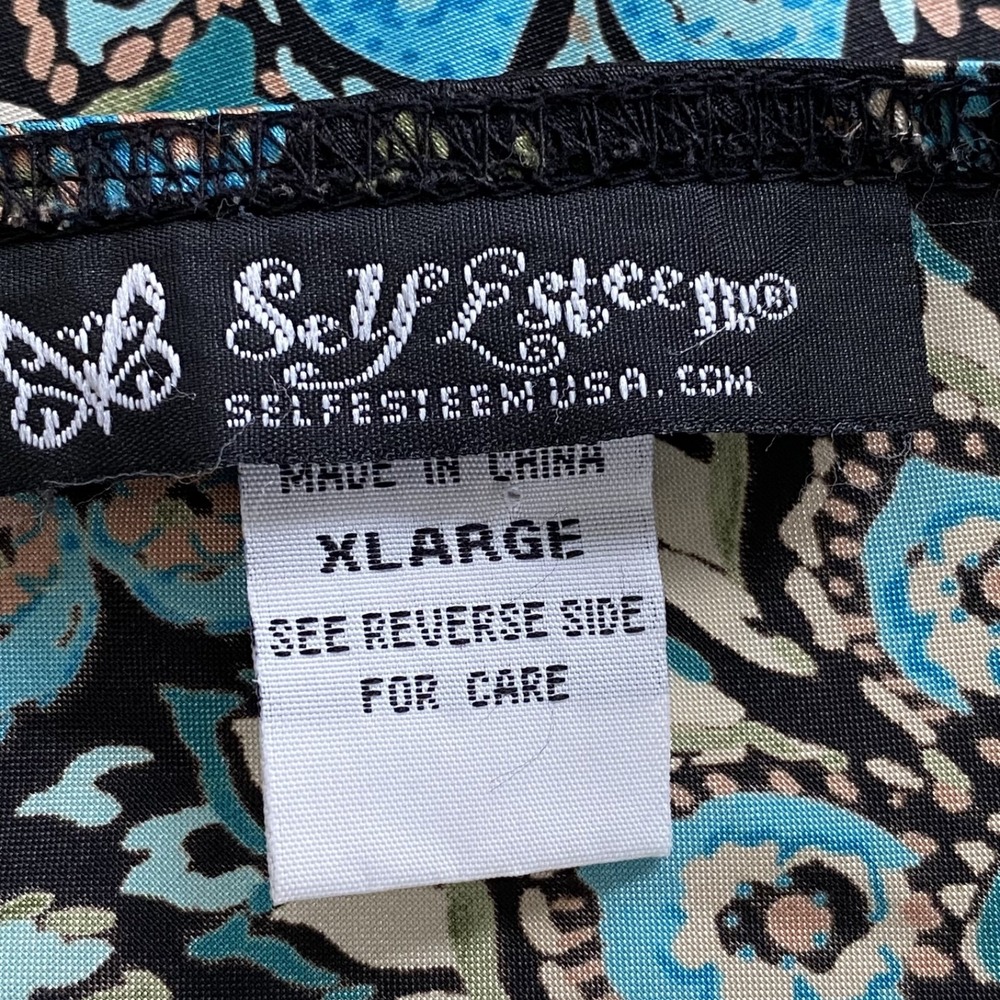Vintage Fairy Grunge Y2K Babydoll Top Size XL Whimsigoth Satin Asymmetric Tie - Picture 5 of 10